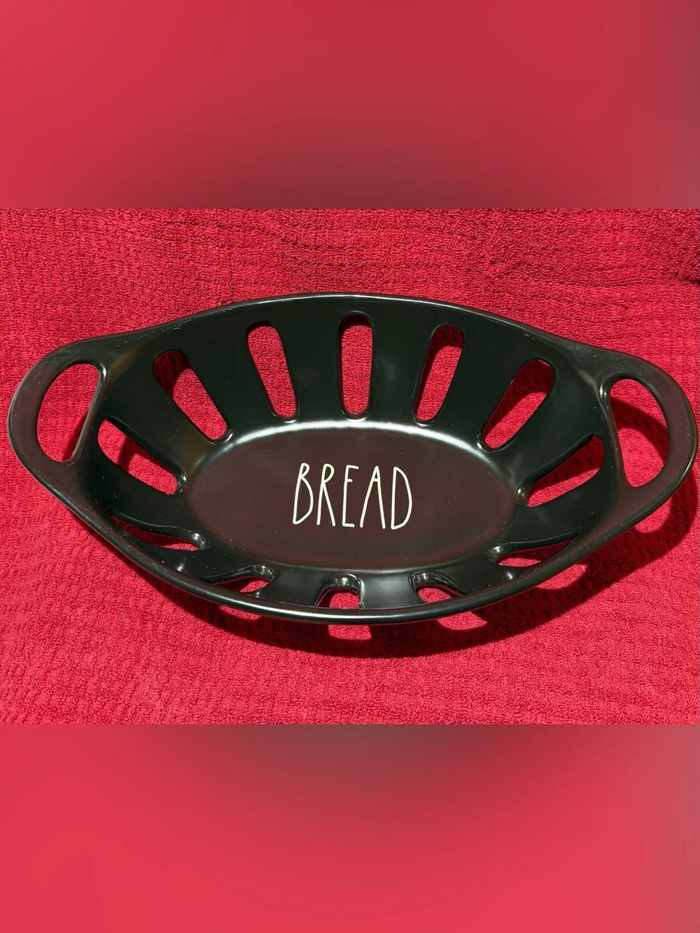 Rae Dunn bread basket black